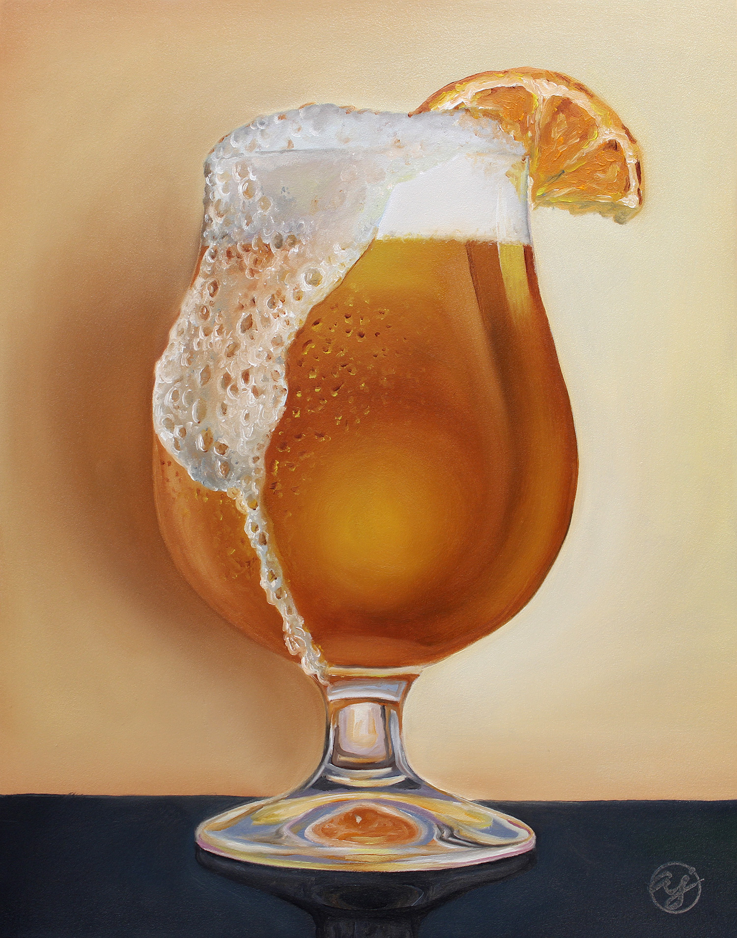"Beer & Orange" 11x14 Original Oil Painting by Abra Johnson