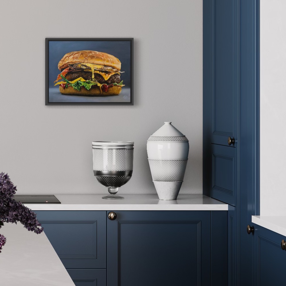 "Bacon, Egg, and Cheese Burger" 12x16 Print
