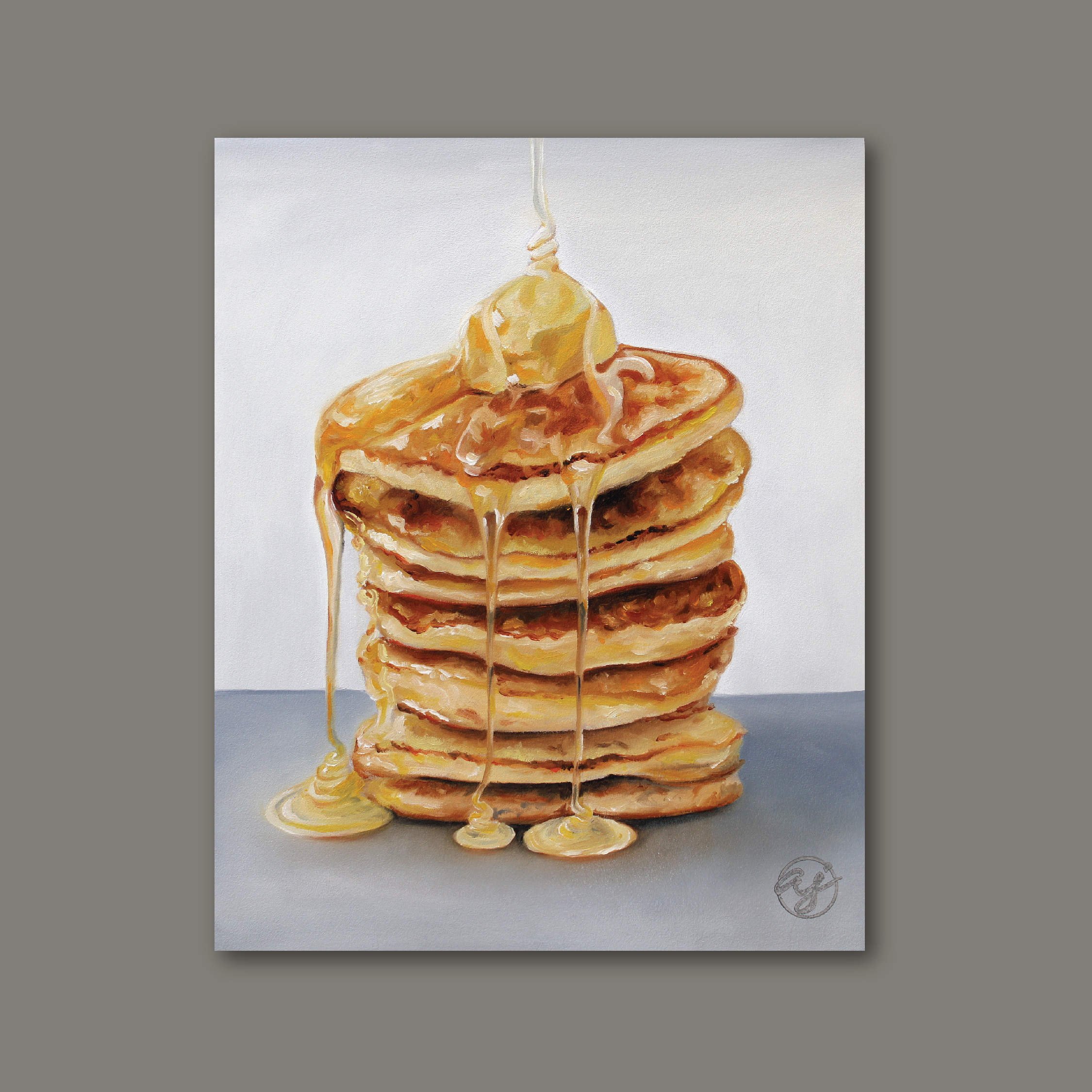 "Pancakes" 8x10 Original Oil Painting by Abra Johnson