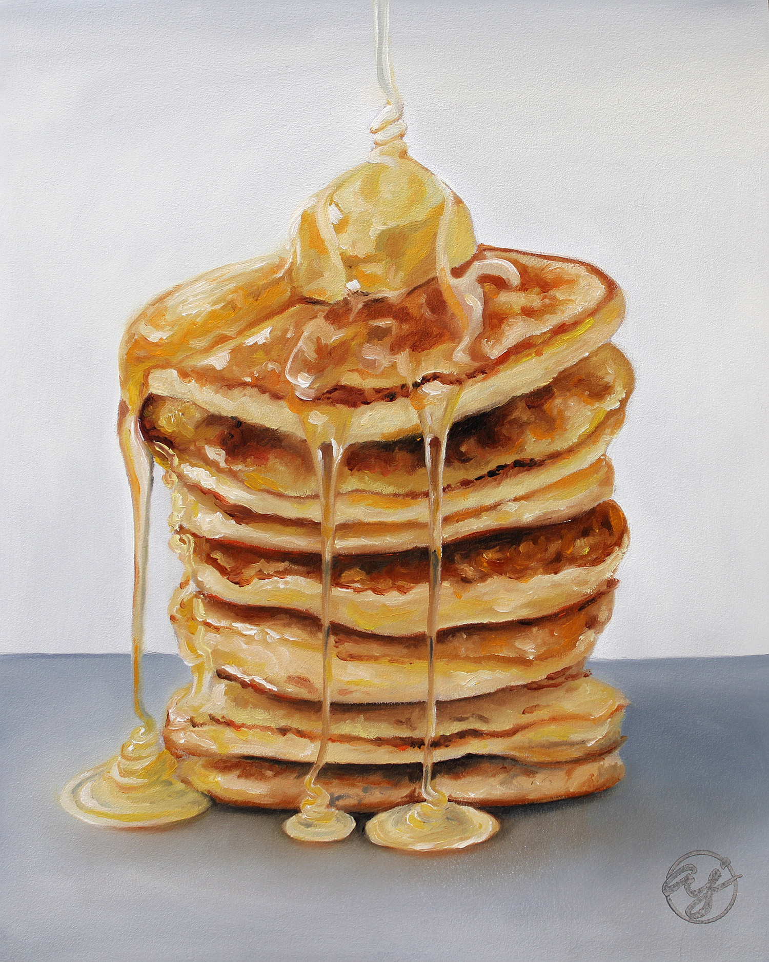 "Pancakes" 8x10 Original Oil Painting by Abra Johnson