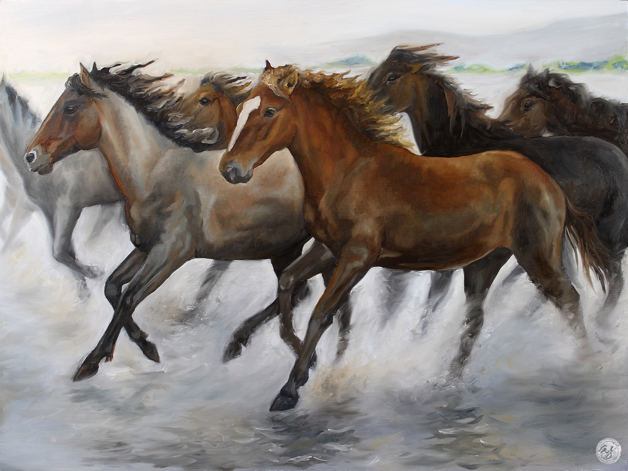 "Run" 18x24" Original Oil Painting by Abra Johnson