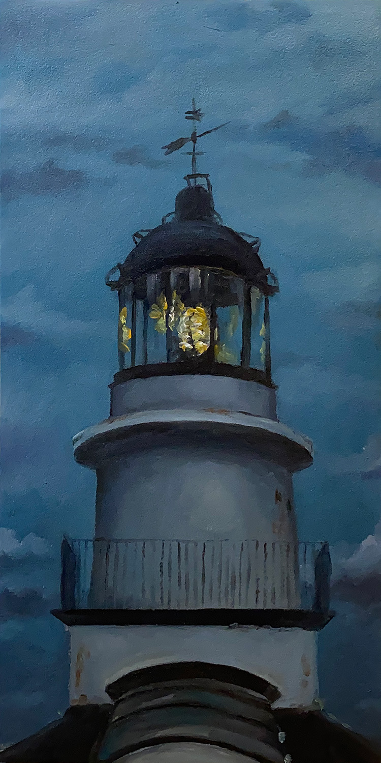 "Watchtower" 6x12 Original Oil Painting by Abra Johnson