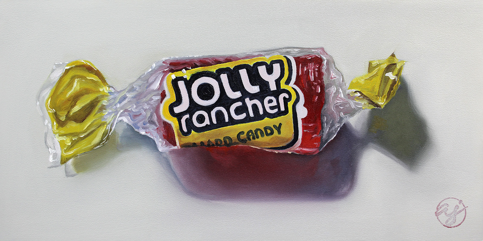"Cherry Jolly Rancher" 6x12 Original Oil Painting by Abra Johnson