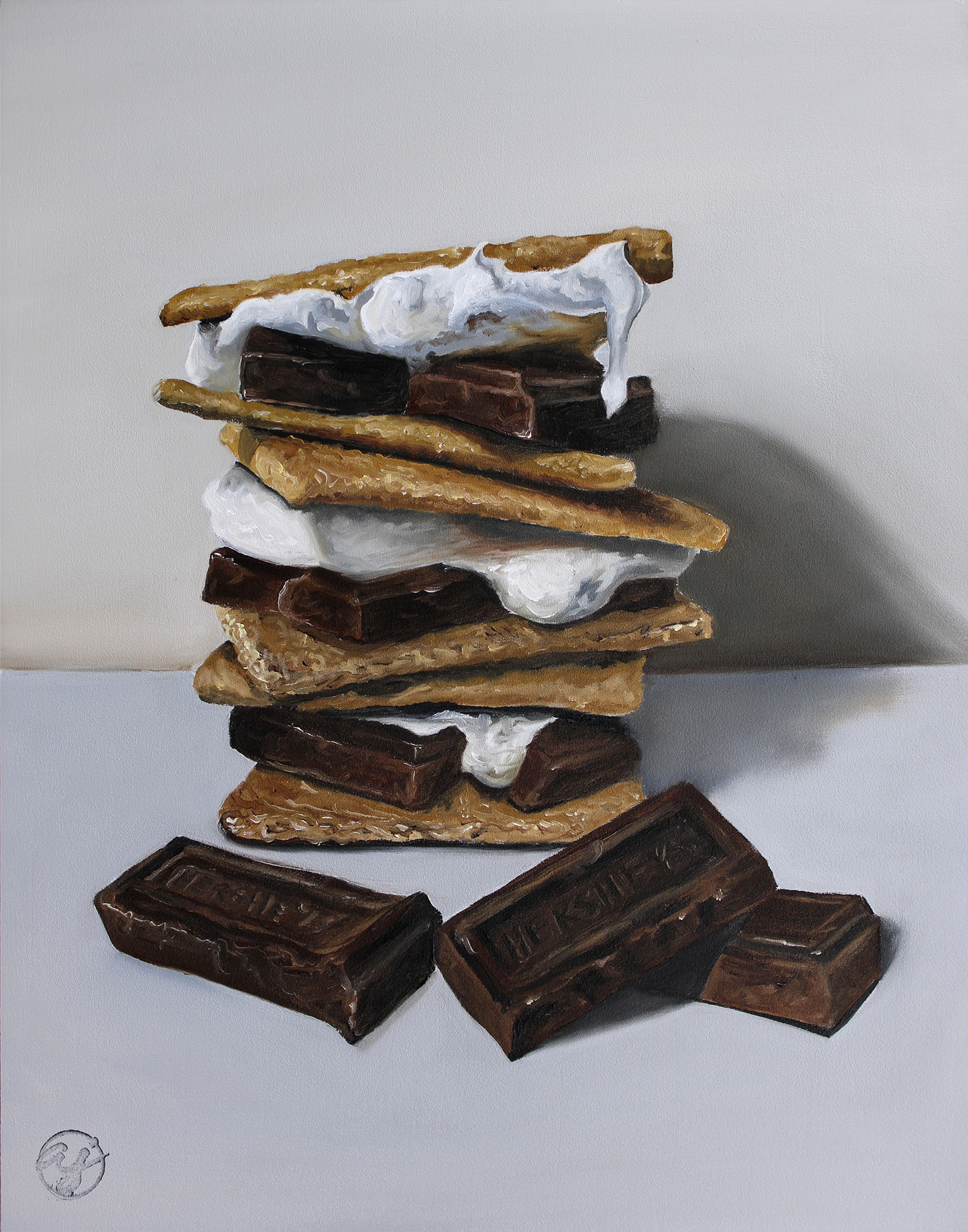 "S'Mores Please" 11x14 Original Oil Painting by Abra Johnson