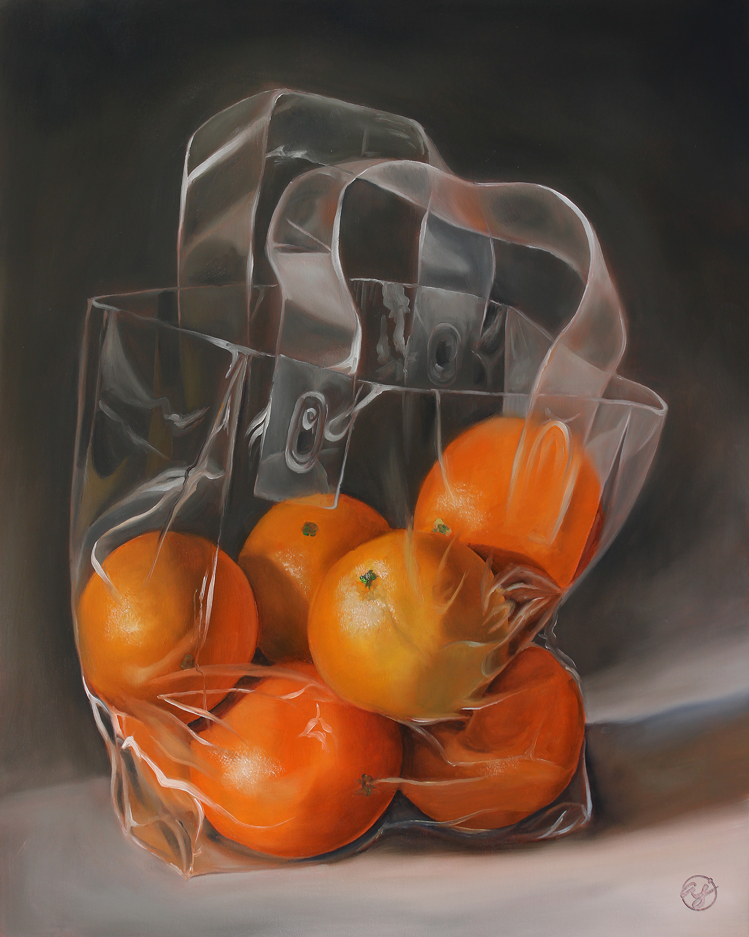 "Bag of Oranges" 16x20 Original Oil Painting by Abra Johnson