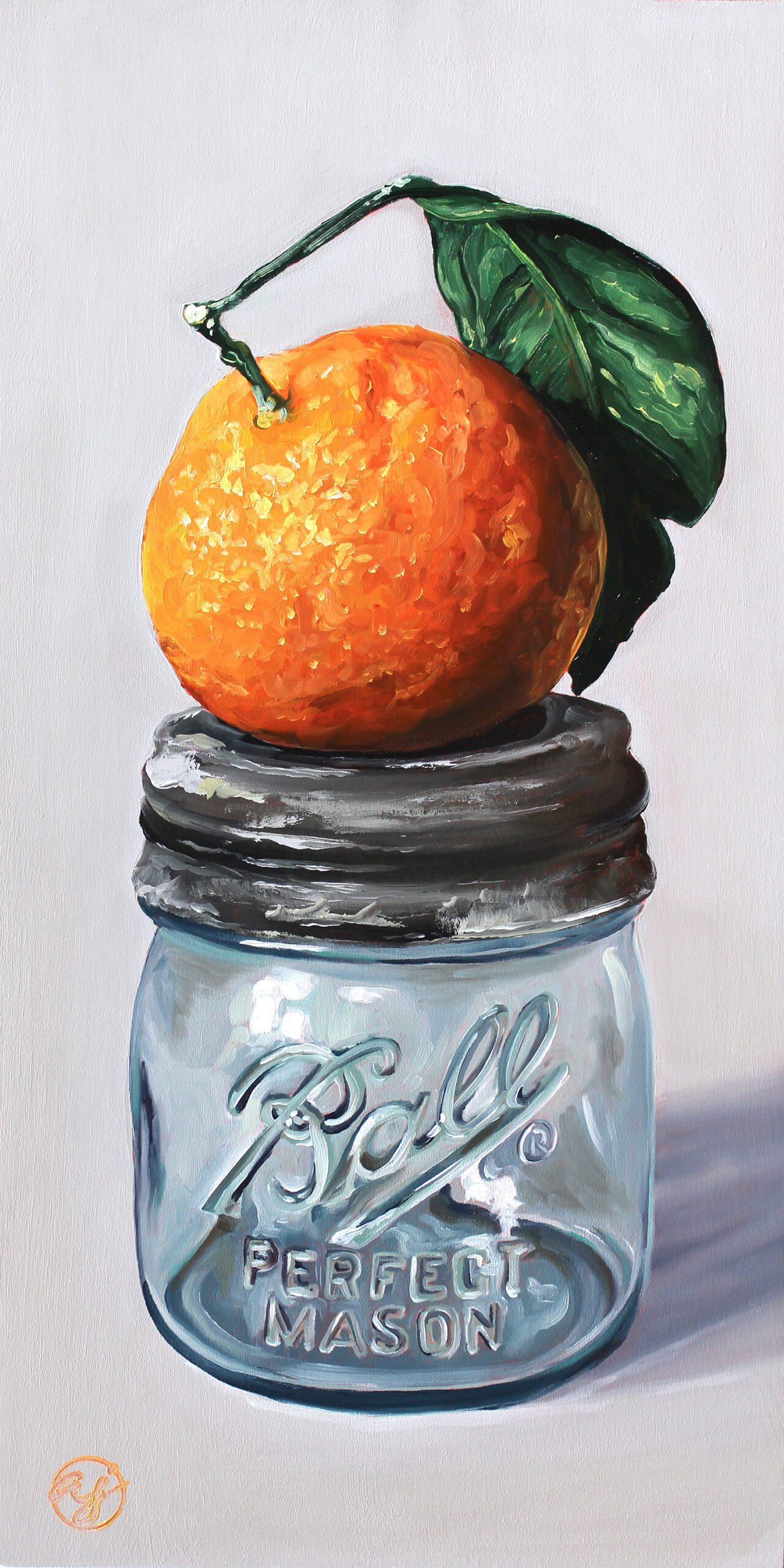 "Half Pint Tangerine" 8x16" Original Oil Painting by Abra Johnson