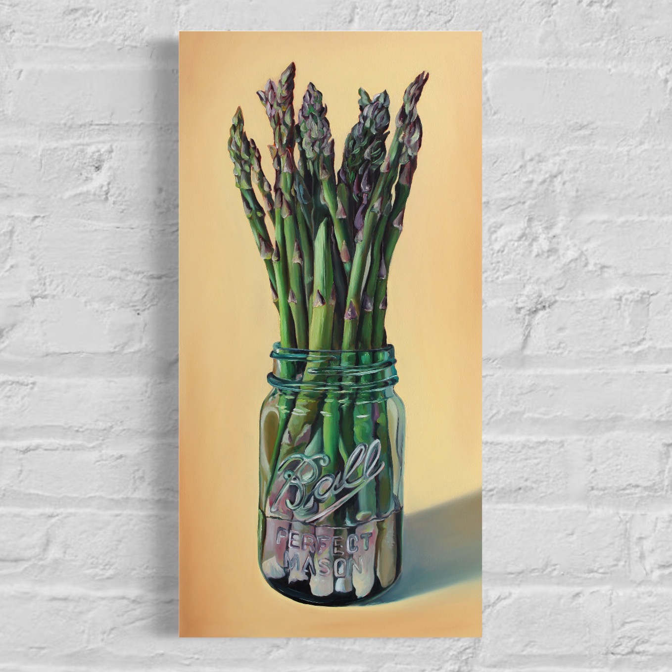 "Ball Jar & Asparagus" 9x18 Print