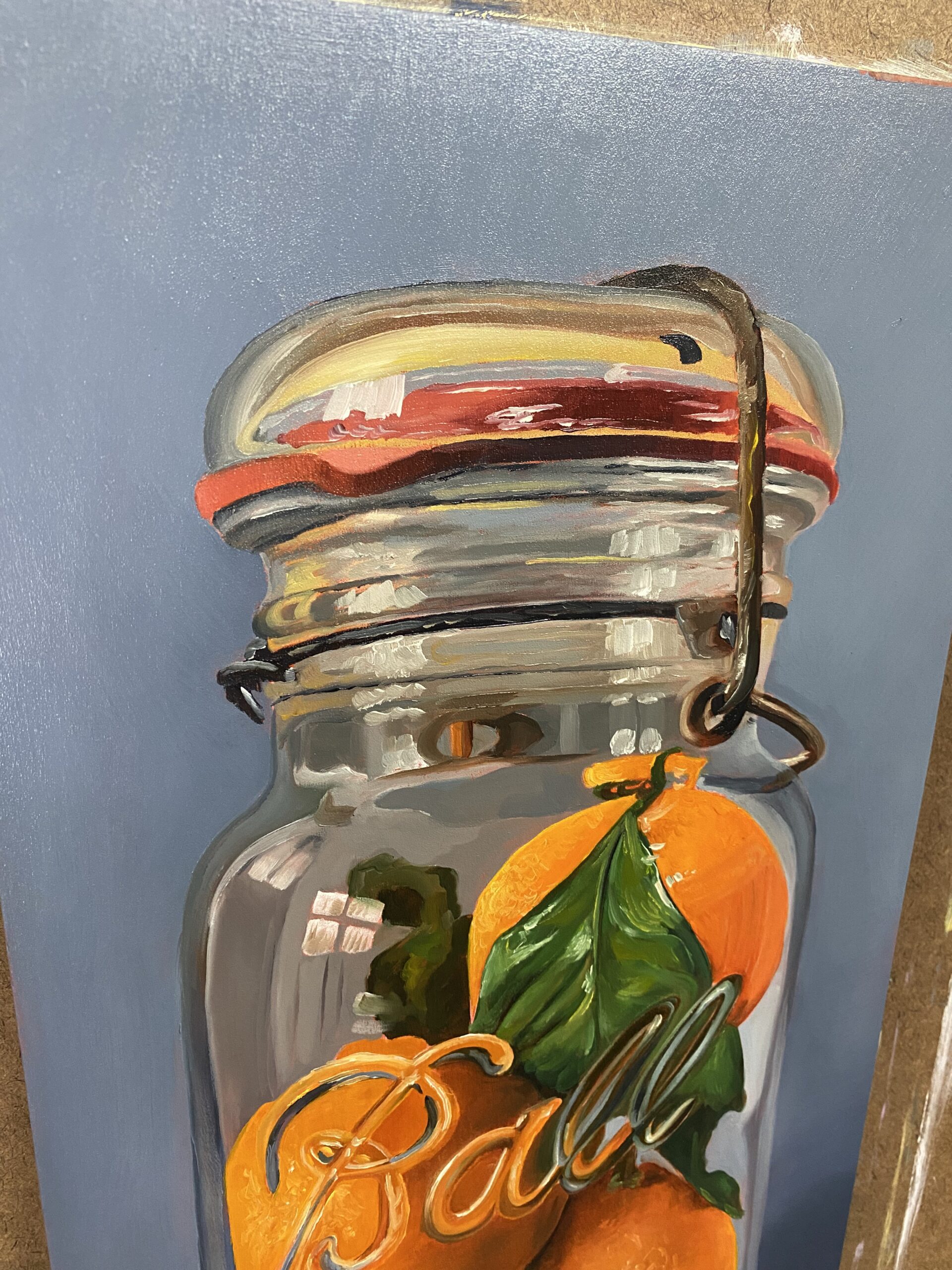 "Three Tangerines" 8x16" Original Oil Painting by Abra Johnson