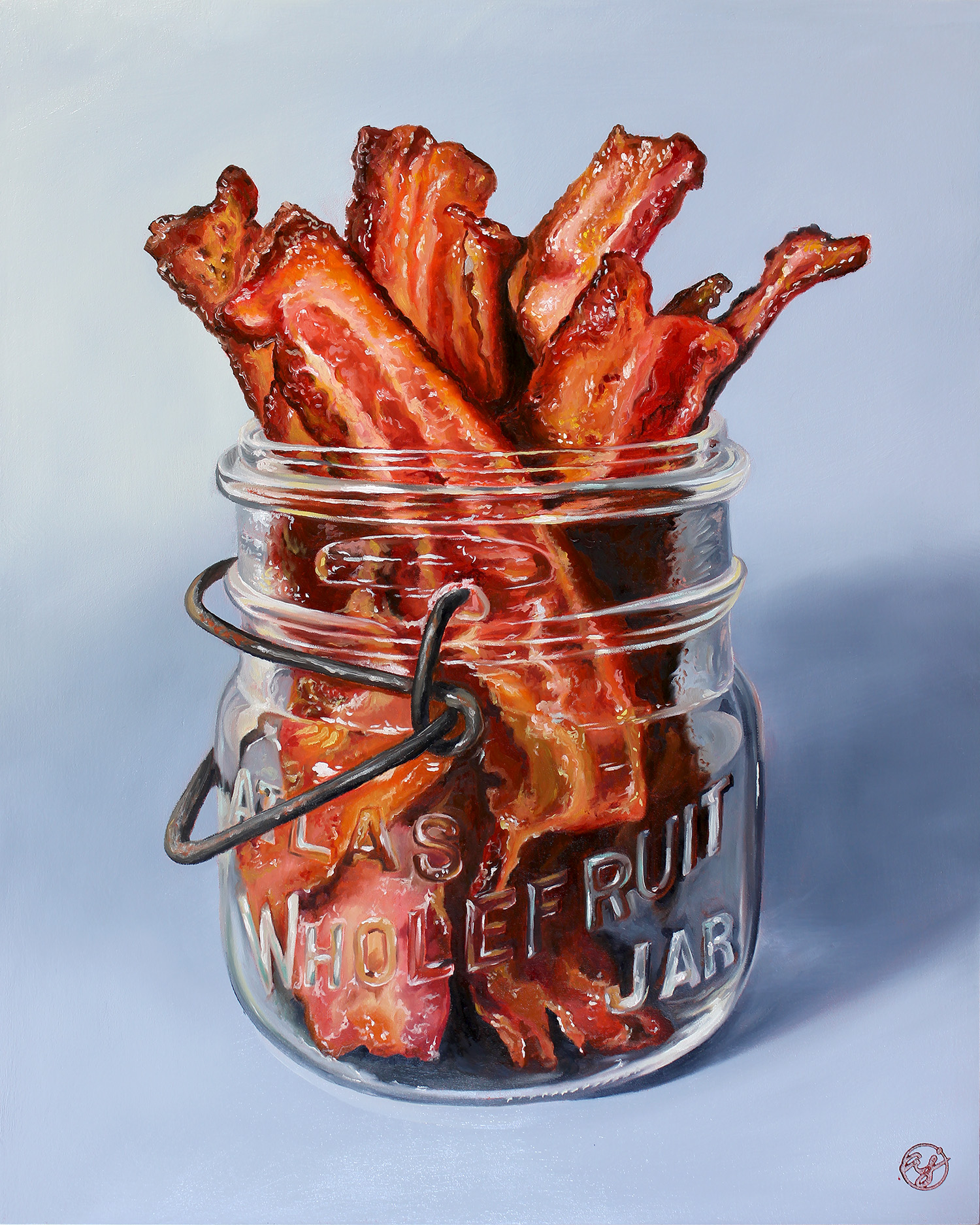 "Bacon Me Crazy" 16x20 Original Oil Painting by Abra Johnson