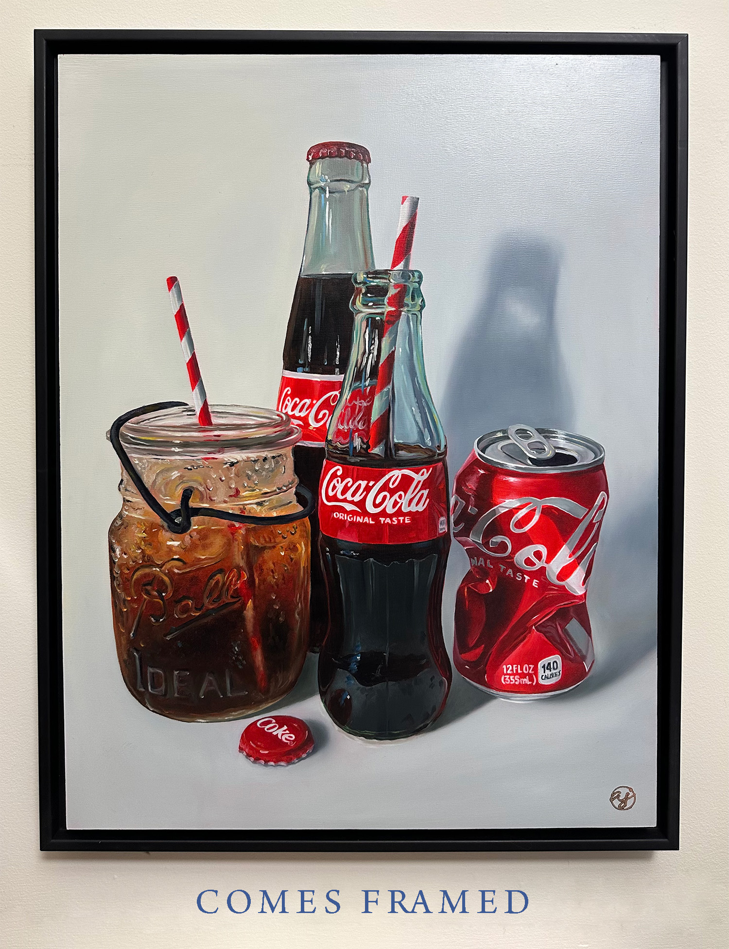 "Coca-Cola" 18x24 Original Oil Painting by Abra Johnson