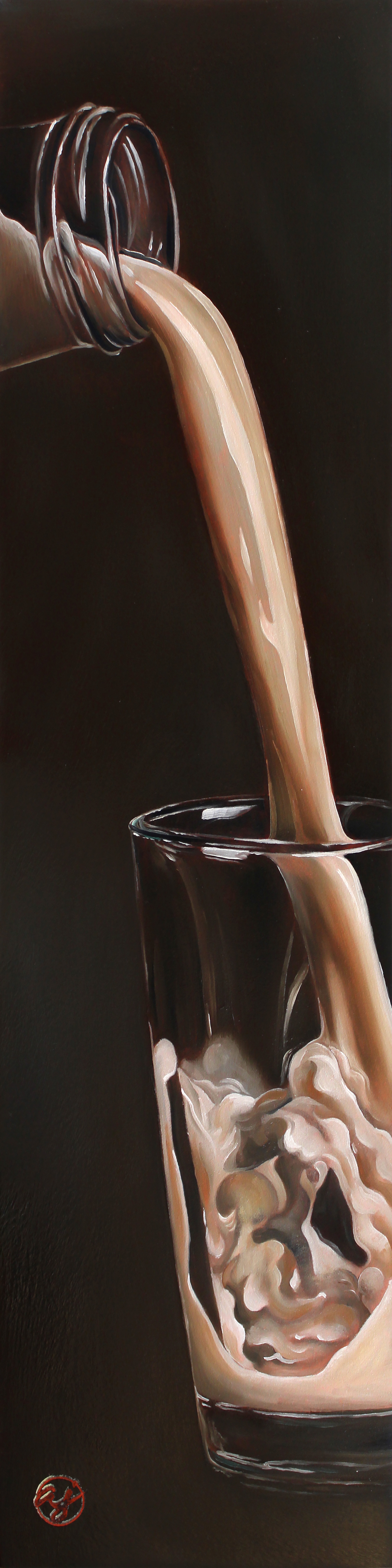 "Spilled Milk" 6x24" Original Oil Painting by Abra Johnson