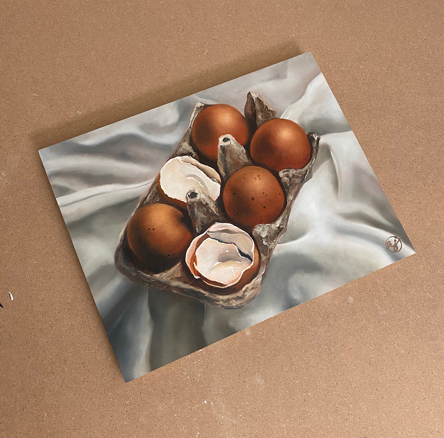 "Egg Carton" 11x14 Original Oil Painting by Abra Johnson
