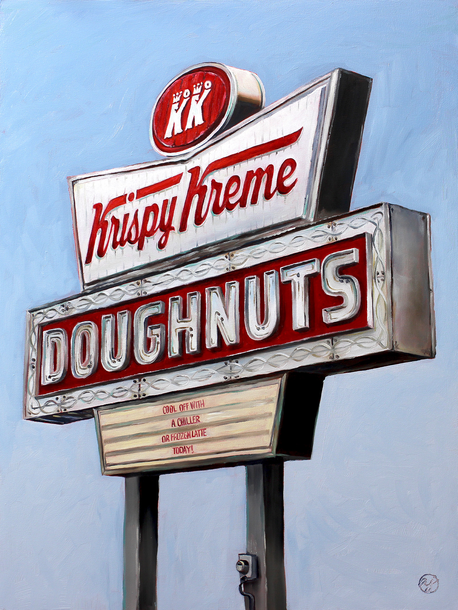 "Krispy Kreme Atlanta" 18x24 Original Oil Painting by Abra Johnson