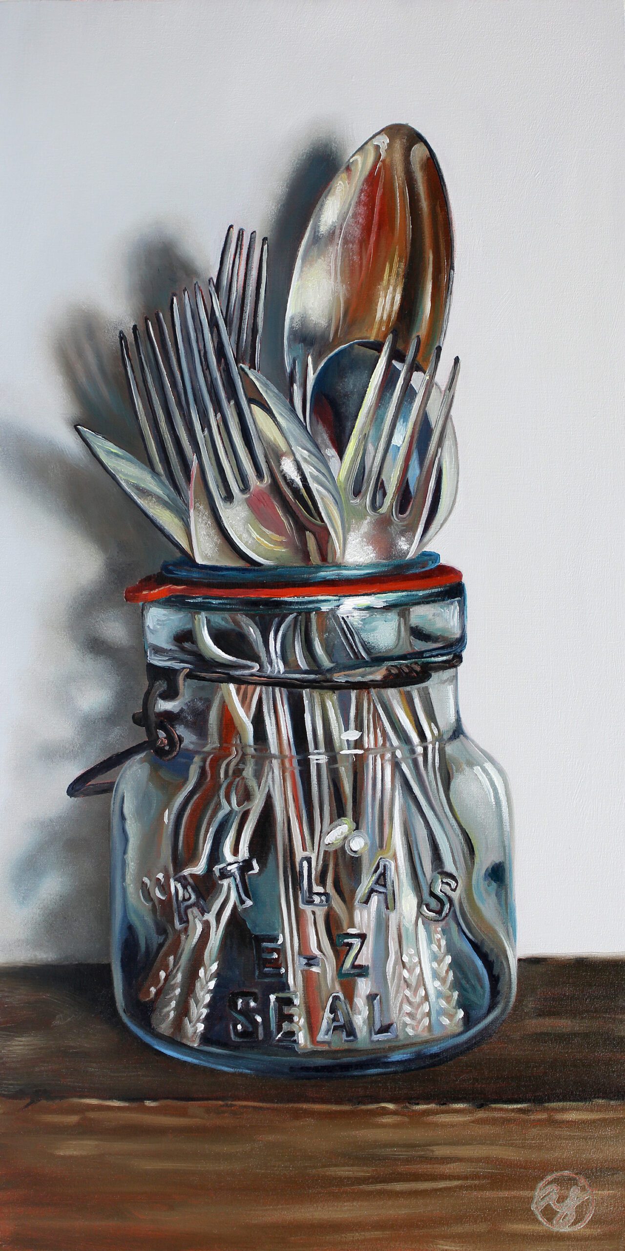 "Silver Jar" 8x16 Original Oil Painting by Abra Johnson