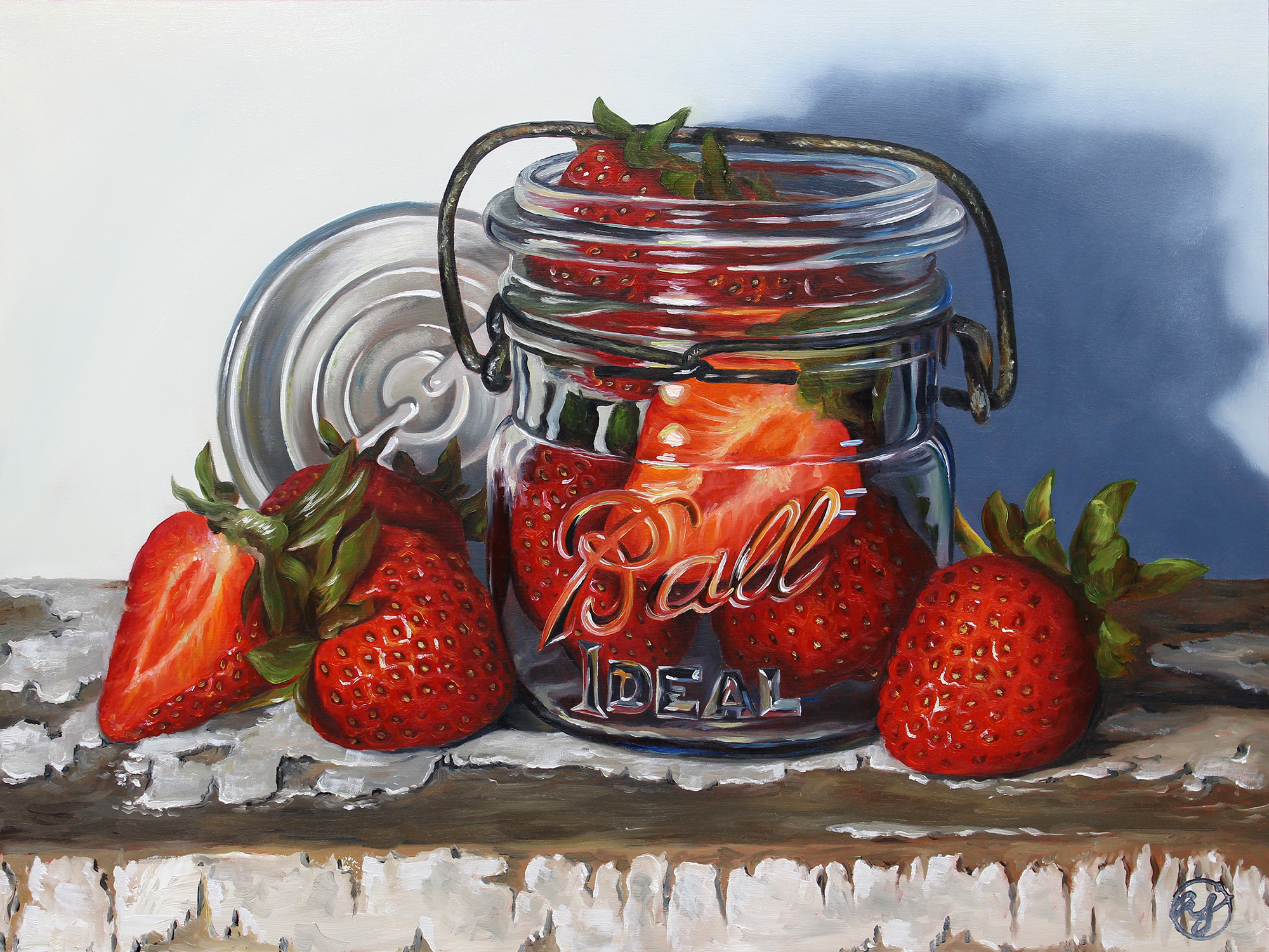 "Summer Berries" 12x16" Original Oil Painting by Abra Johnson