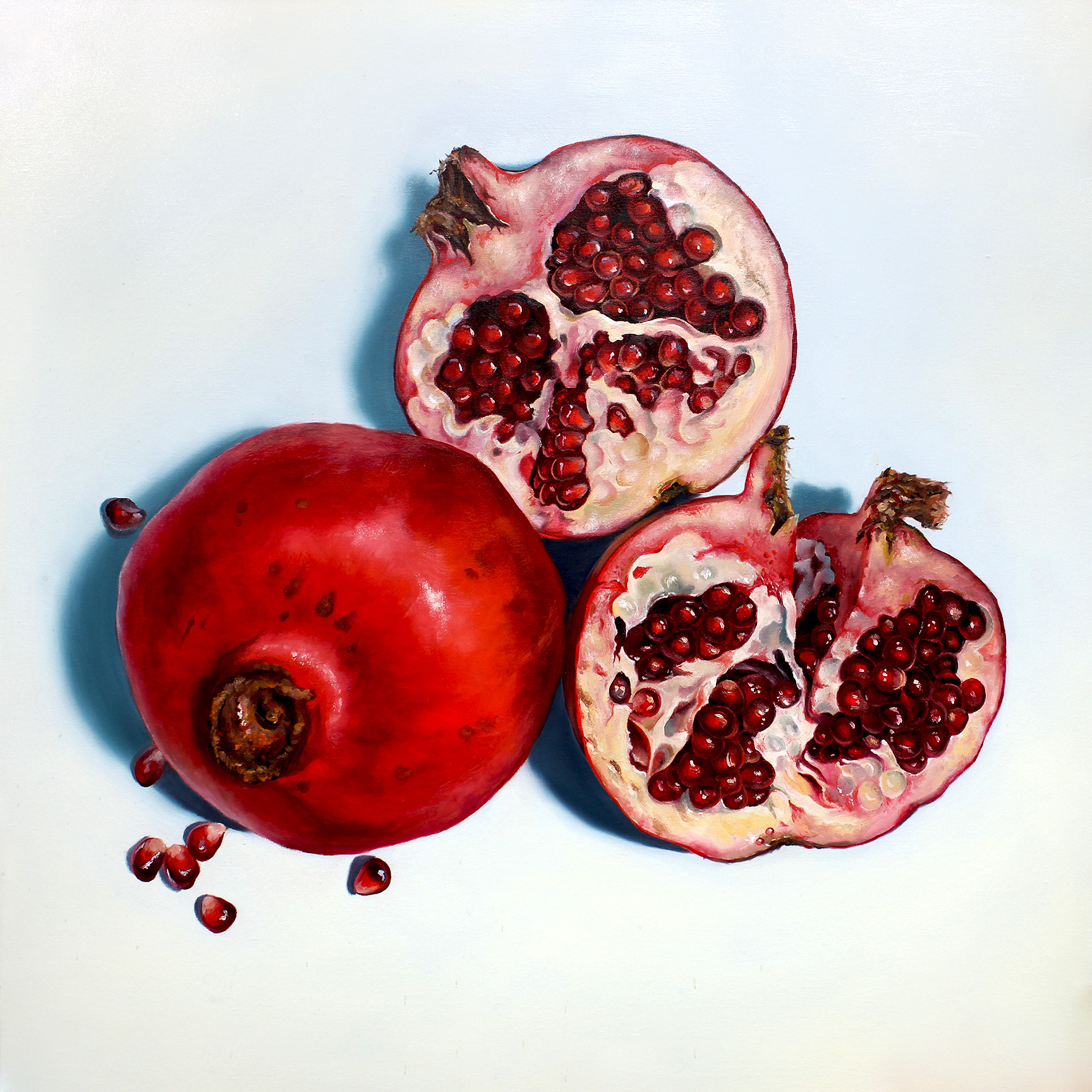 "Pomegranate 2" 24x24 Original Oil Painting by Abra Johnson