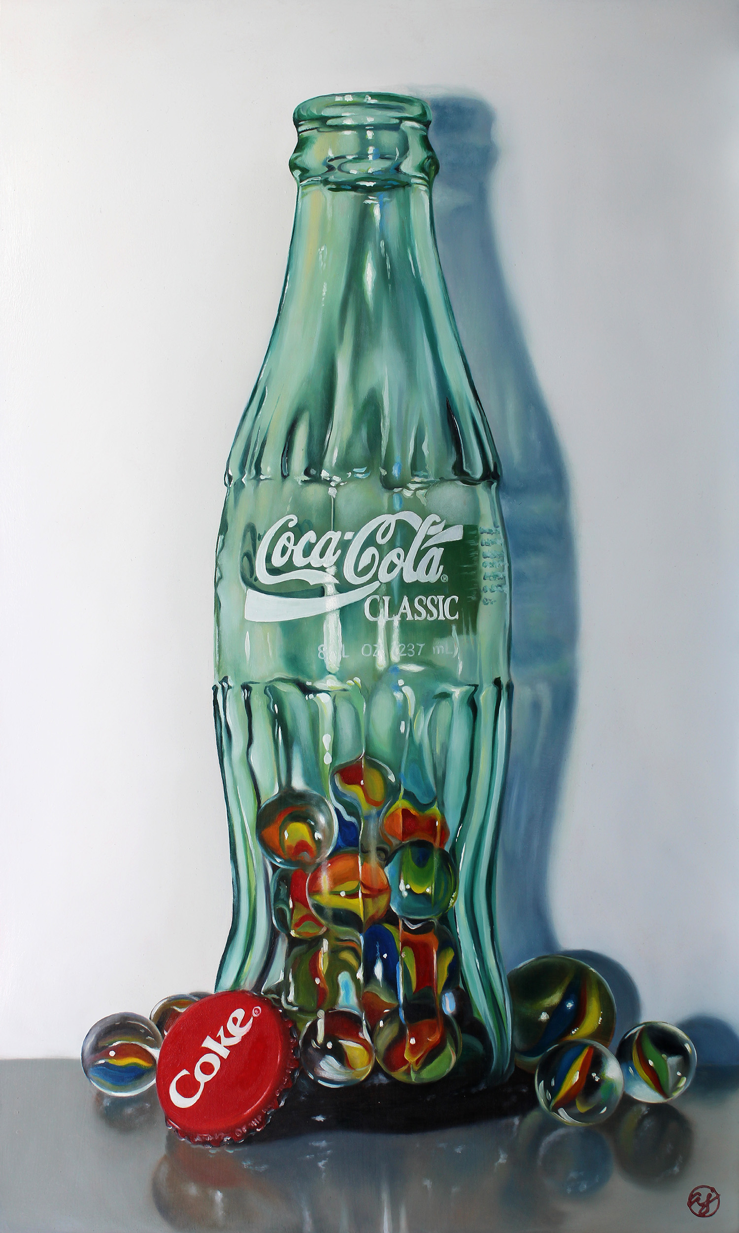 "Cola Marbles" 18x30 Original Oil Painting by Abra Johnson