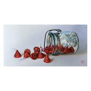 "Jar Full of Kisses I" 10x20 Original Oil Painting by Abra Johnson