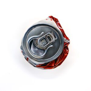 "Feeling Crushed" 9x9" Original 3D Cut-Out Oil Painting by Abra Johnson